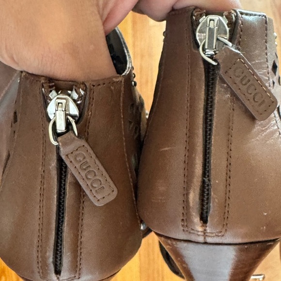 Authentic Gucci Brown Western Heeled Boots with Colorful Accents Perfect For U! - Picture 8 of 8